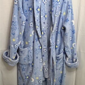 Croft & Barrow XL Plush Star Moon Robe Cozy Celestial Lounge